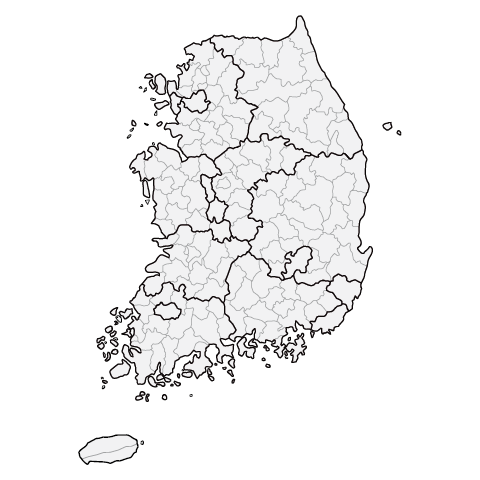 대한민국 지도